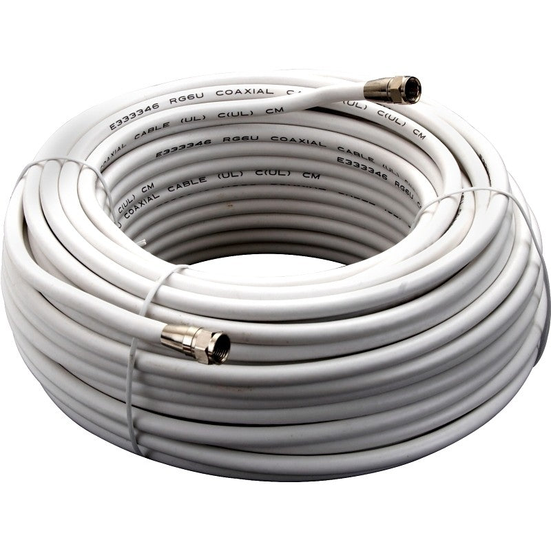 Zenith VG110006W RG6 Coaxial Cable, F-Type, F-Type, 100 ft L