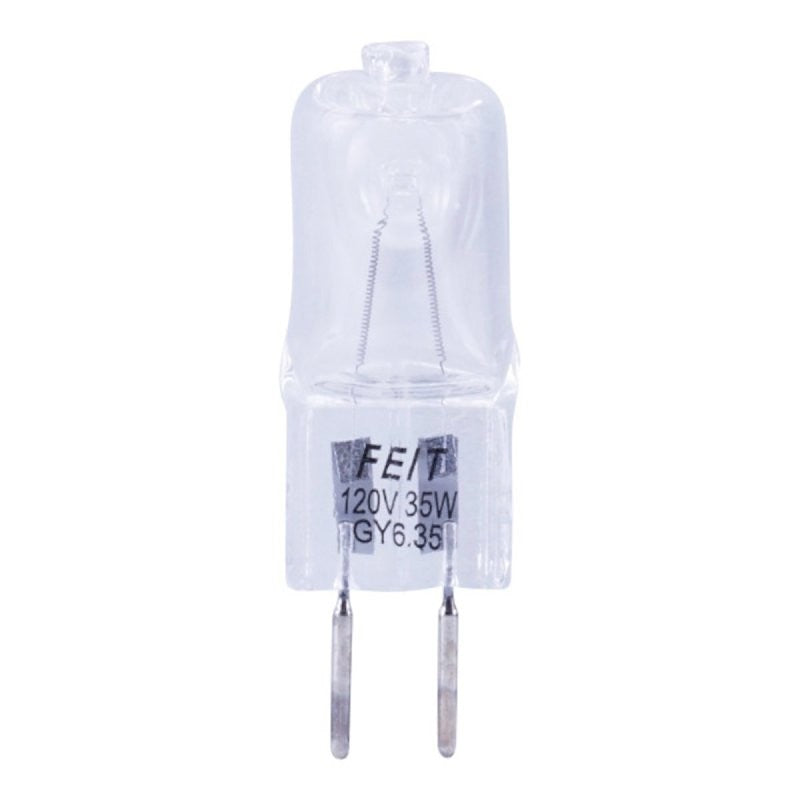 Feit Electric BPQ35T4/JCD/RP Halogen Light Bulb, 35 W, Bi-Pin Lamp Base, JCD T4 Lamp, 200 hr Average Life