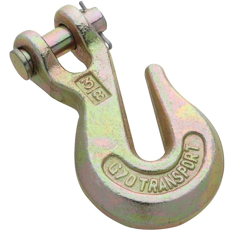 National Hardware N282-079 Clevis Grab Hook, 3/8 in, 6600 lb Working Load, Steel, Yellow Chrome