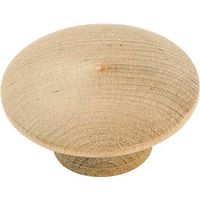 Traditional Birch Wood 2 Inch Unfinished Cabinet Knob 2 Pack