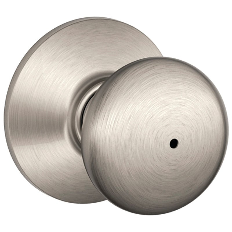 Schlage Plymouth Series F40VPLY619 Privacy Lockset, 2.31 in L x 2.75 in W x 2.75 in H Dimensions, Satin Nickel