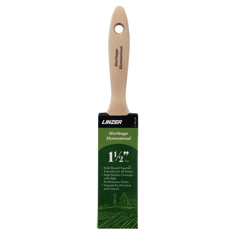 Linzer Pro Maxx 1760-1.5 Varnish/Wall Brush, 1-1/2 in W, 2-1/4 in L Bristle, Polyester Bristle