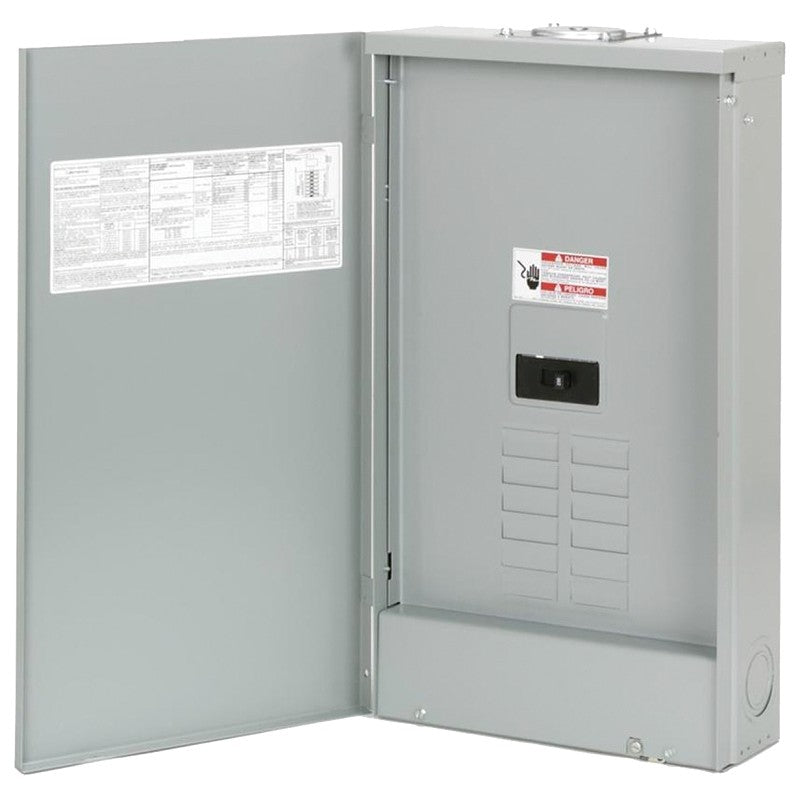 Eaton BRP08B200RF Load Center, 24-Pole, 200 A, 8-Space, 16-Circuit, Main Breaker, Plug-On Neutral, NEMA 3R Enclosure