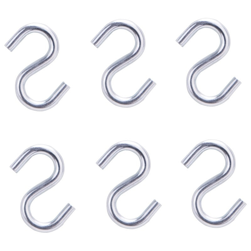 ProSource LR-378-PS S-Hook, 10 lb Working Load, 5/64 in Dia Wire, Steel, Zinc (Pack of 10)