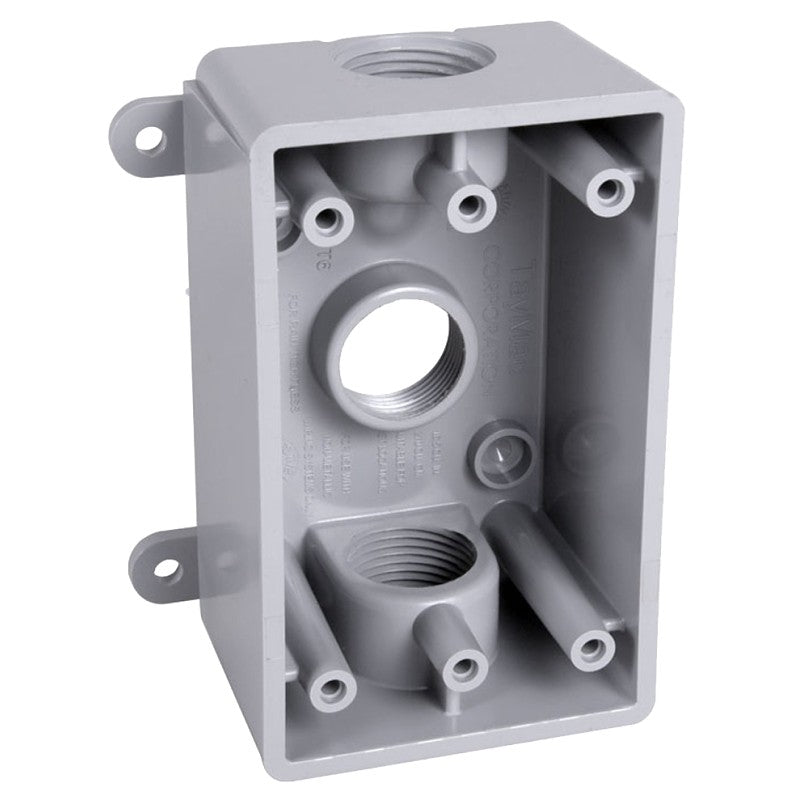 Bell Outdoor PSB37550GY Weatherproof Box, 3.81 in W, 2 in D, 4.6 in H, NEMA 3R, PVC, Gray