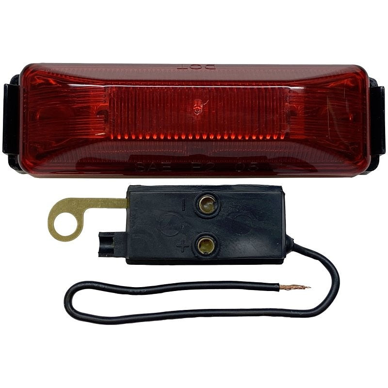 PM V161KR Marker Light, 12 V, LED Lamp, Red Lens, Plastic Housing Material, Grommet