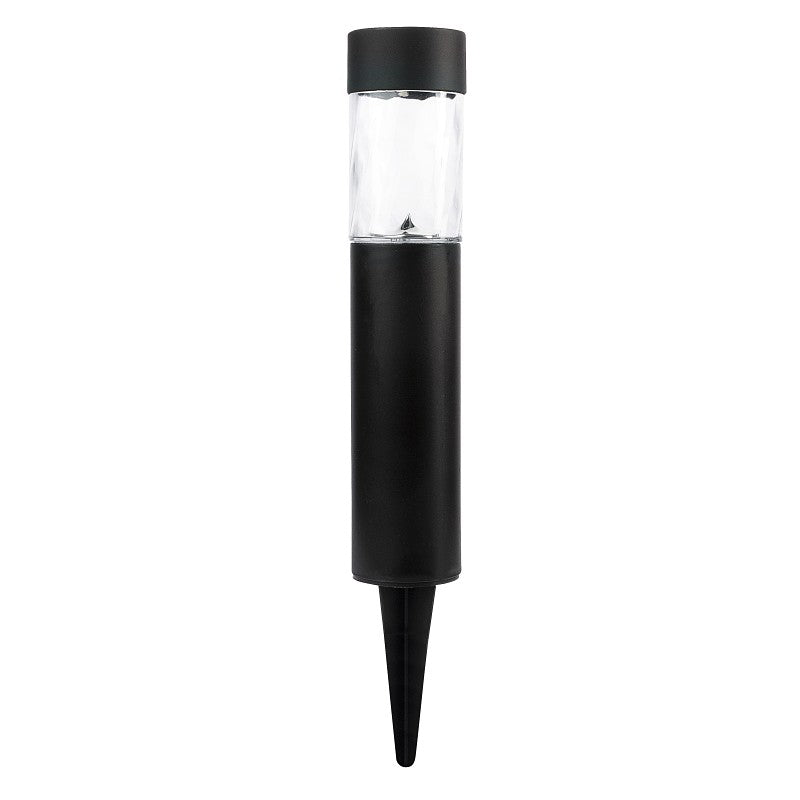 Boston Harbor 27092 Solar Bollard Light, Ni-MH Battery, AA Battery, 1-Lamp, LED Lamp, Plastic Fixture, Black