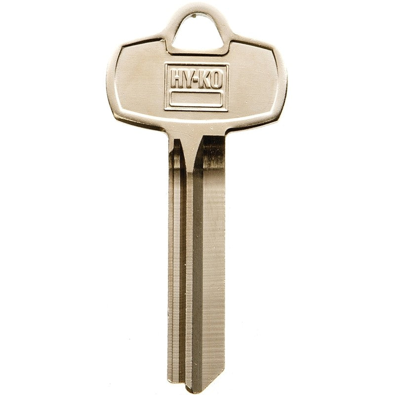 Hy-Ko 11010BE8 Key Blank, Brass, Nickel, For: Best Cabinet, House Locks and Padlocks, BE8 Key Number (Pack of 10)