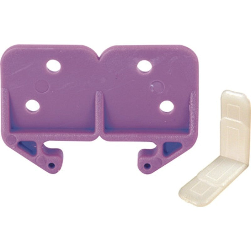 Prime-Line R 7130 Drawer Track Guide Kit, Plastic, Purple