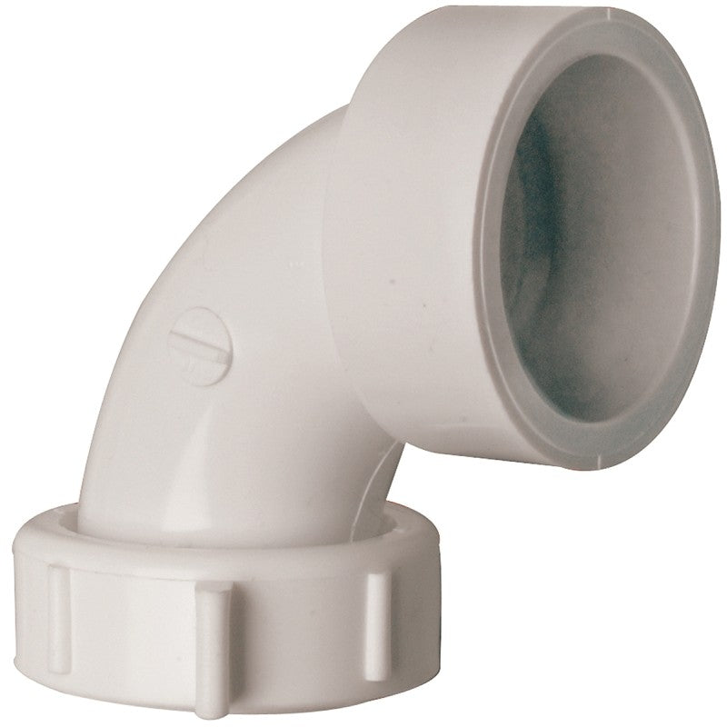 Plumb Pak PP55-11 Sink Trap Pipe Elbow, 1-1/2 in, 90 deg Angle, PVC
