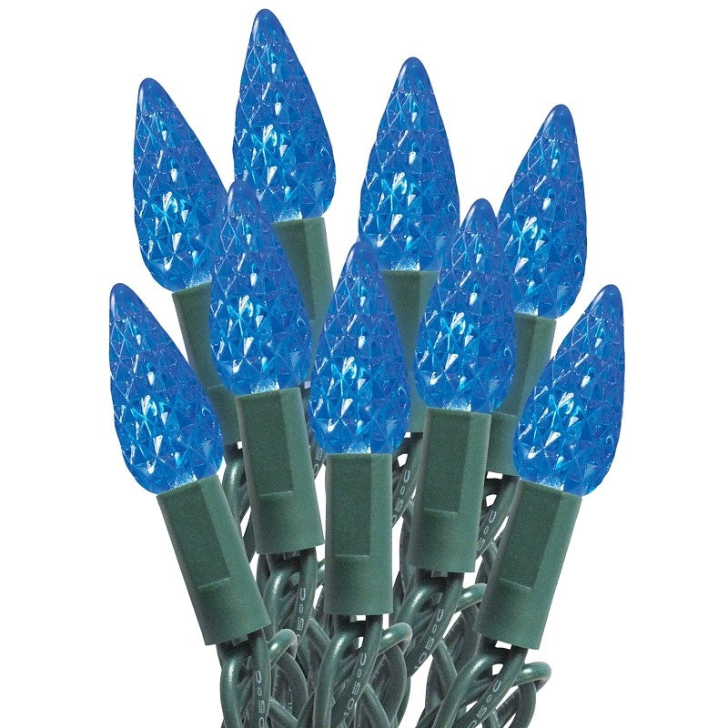 Sylvania 29584 Light Cord, 100-Lamp, C6, Blue, 20,000 hrs Average Life, 51.3 ft L