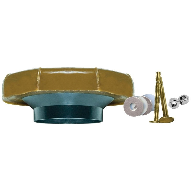 Fluidmaster 7512 Flanged Wax Seal and Bolts, Plastic, For: 3 in and 4 in Waste Lines