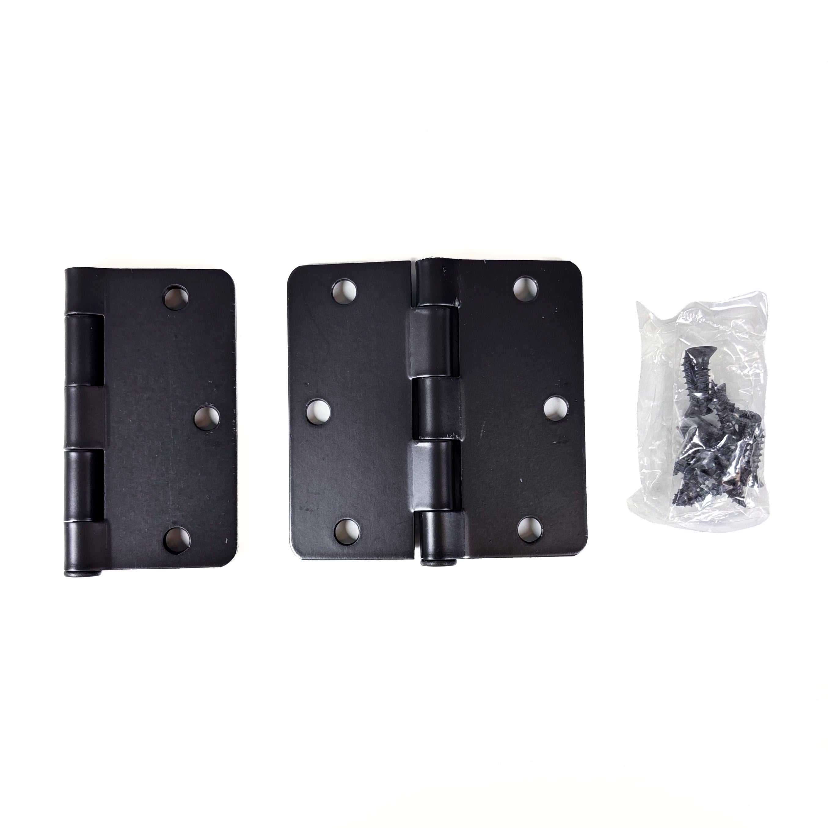 Door Hinges 3-1/2 Inch 1/4 Radius Oil Rubbed Bronze 2 Pack