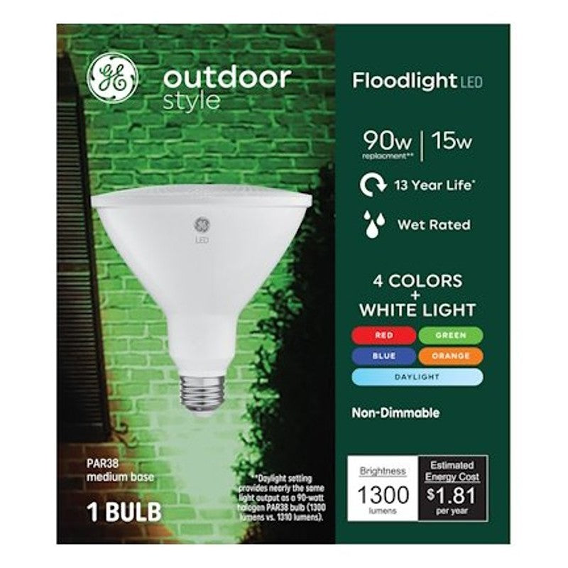 GE 93131938 Outdoor Style LED Light Bulb, PAR38 Lamp