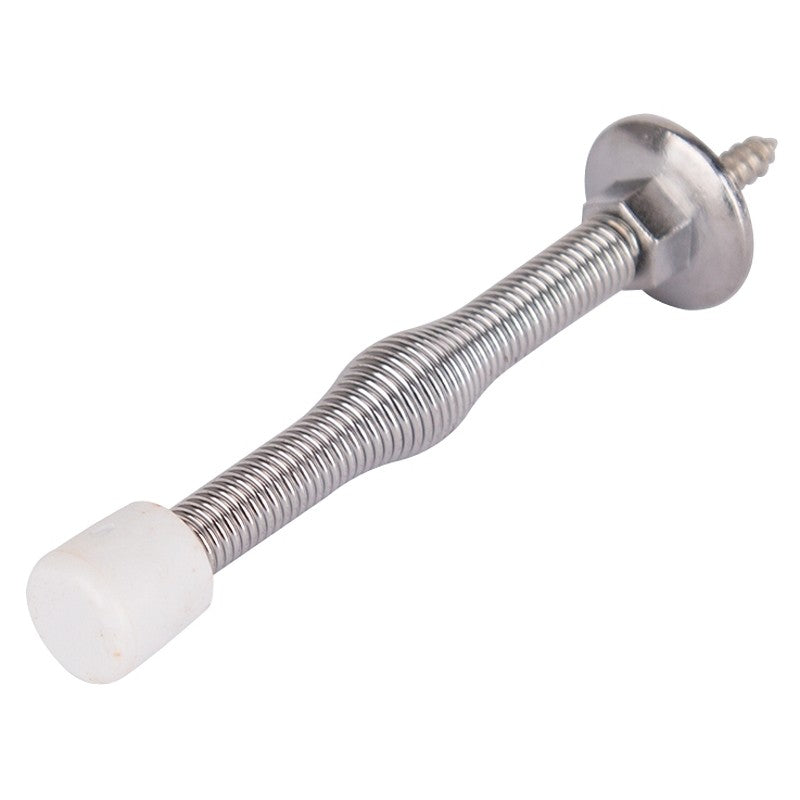 ProSource H61-Z012C-PS Light-Duty Door Stop, 3/4 in Dia Base, 3 in Projection, Plastic & Steel, Chrome