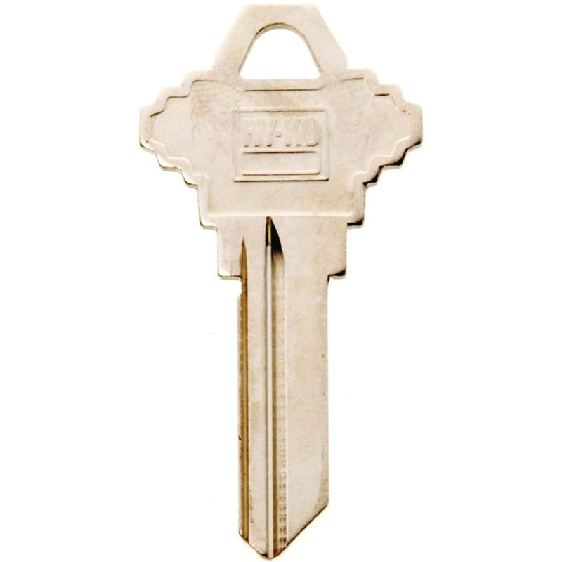 Hy-Ko 11010SC7 Key Blank, Brass, Nickel, For: Schlage Cabinet, House Locks and Padlocks, SC7 Key Number (Pack of 10)