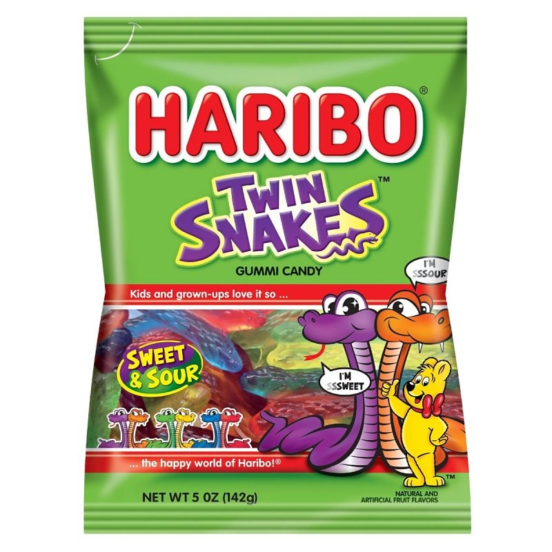 Haribo 37754 Gummi Candy, Apple, Blueberry, Blackcurrent, Cherry, Lemon, Orange Flavor, 5 oz Bag (Pack of 12)