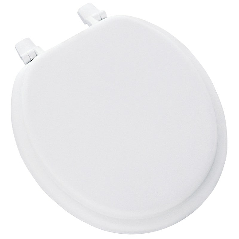 Mayfair 11-000 Toilet Seat, Round, Plastic, White, Top-Tite Hinge