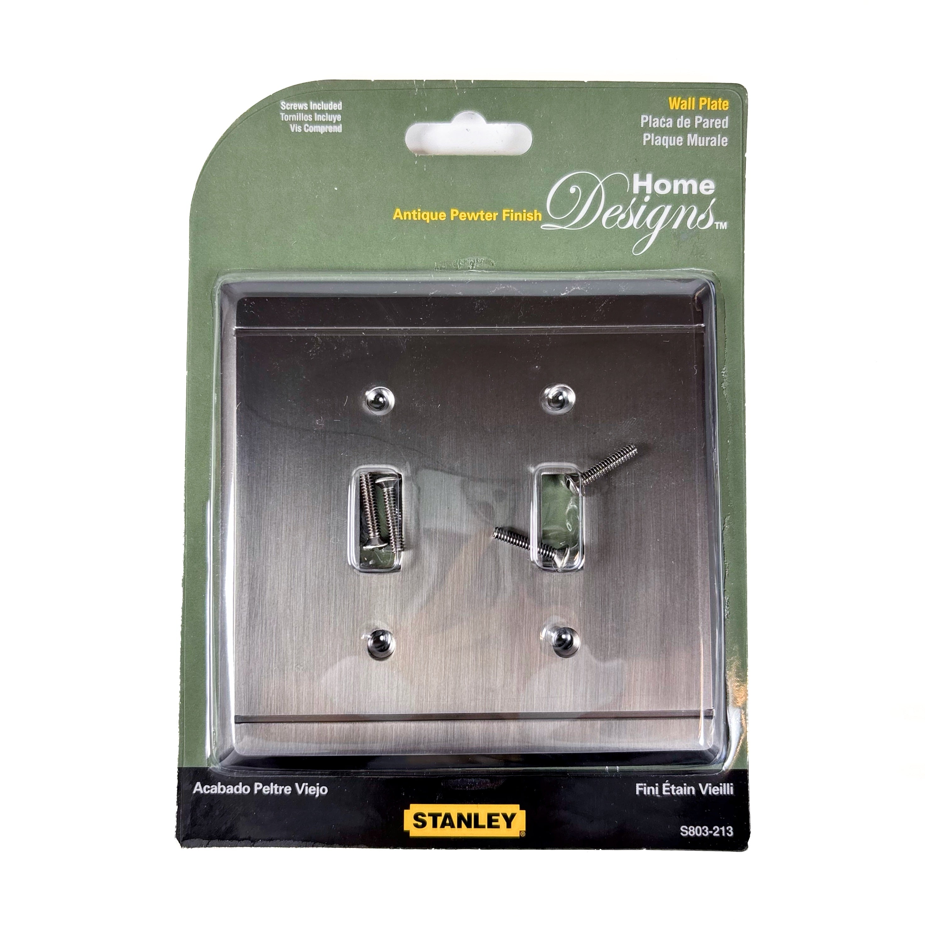 Franklin Double Switch Wall Plate Antique Pewter