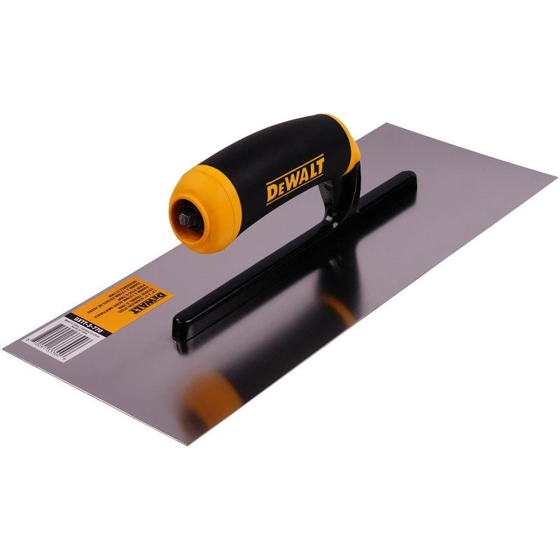 DEWALT DXTT-3-770 Finishing Trowel, 13 in L Blade, 5 in W Blade, Stainless Steel Blade, Soft Grip Handle, Plastic Handle