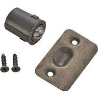 Drive In Ball Catch With Rounded Corner Strike 2-1/8 By 1-1/16 Inch Antique Brass on Solid Brass