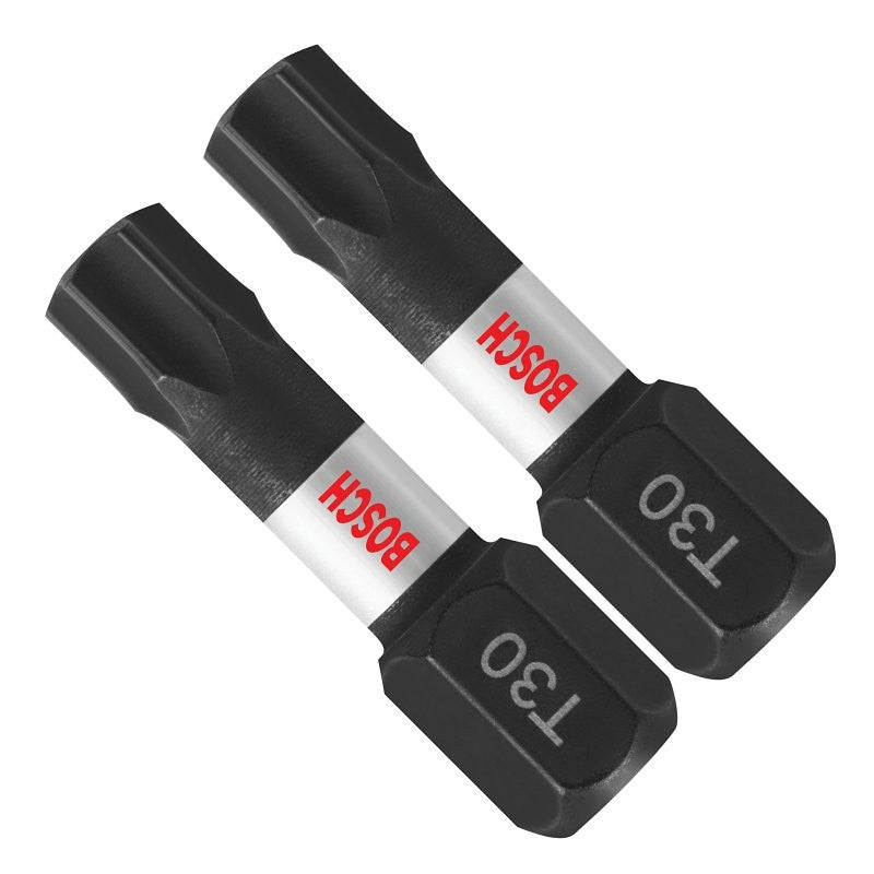 Bosch Impact Tough ITT30102 Insert Bit, #30 Drive, Torx Drive, 1/4 in Shank, Hex Shank, 1 in L, Steel