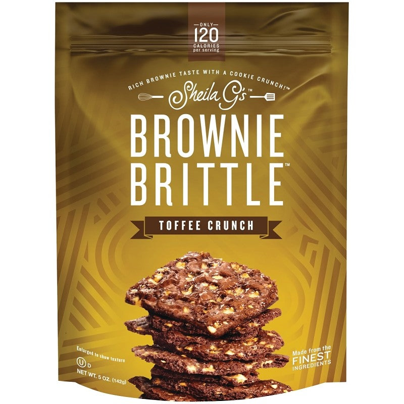 Sheila G's SG1244 Brownie Brittle, Toffee Crunch Flavor, 5 oz (Pack of 6)