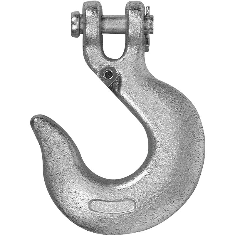 Campbell T9700524 Clevis Slip Hook with Latch, 5/16 in, 3900 lb Working Load, 43 Grade, Steel, Zinc