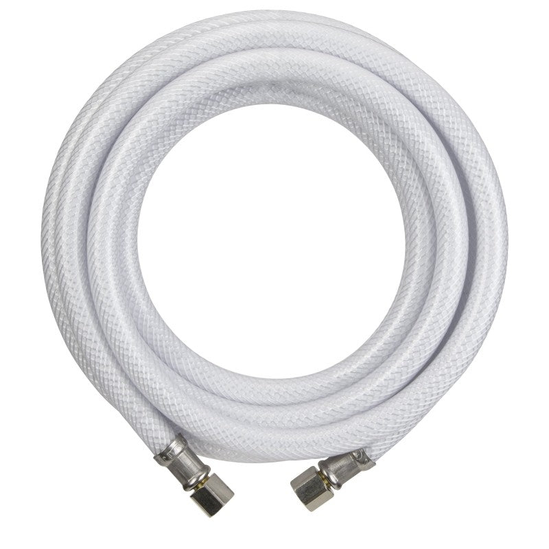 Plumb Pak PP255610 Ice Maker Supply Line, 120 in L, 1/4 in Inlet, Compression Inlet, 1/4 in Outlet, Compression Outlet