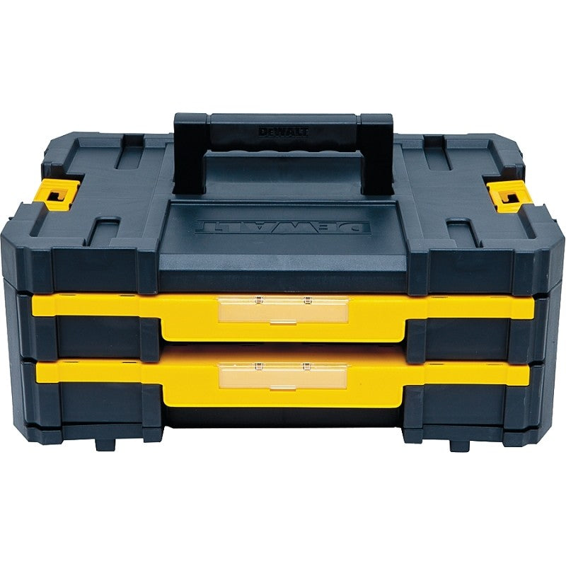 DEWALT TSTAK IV Series DWST17804 Double Shallow Drawer, 16.5 lb, Plastic, Black/Gold/Yellow, 2-Drawer