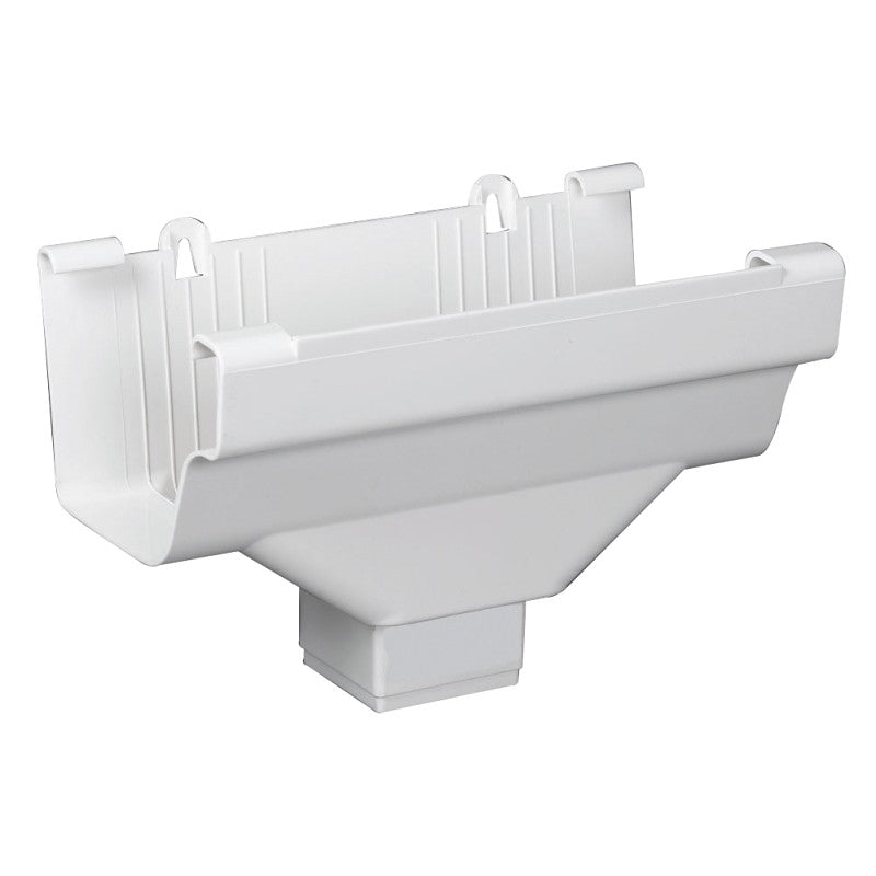 Amerimax M0706 Gutter End Outlet, Vinyl, White