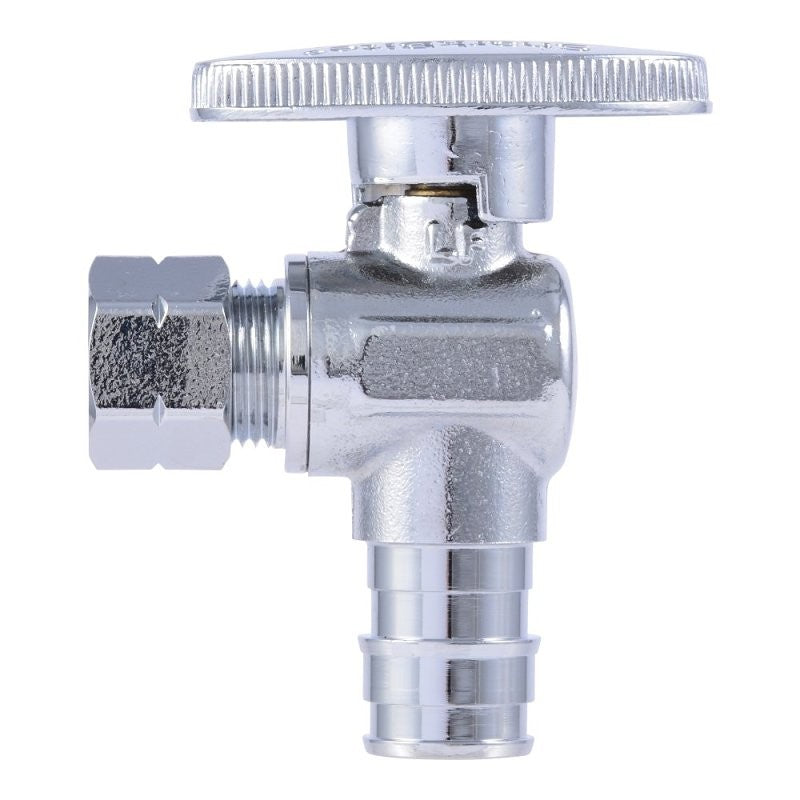 SharkBite UAB23058LFA Expansion Angle Stop Valve, 1/2 x 3/8 in Connection, Compression, 125 psi Pressure, Brass Body