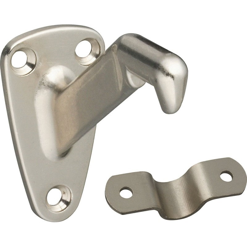 National Hardware N830-117 Heavy-Duty Handrail Bracket, 250 lb, Die-Cast Zinc, Satin Nickel
