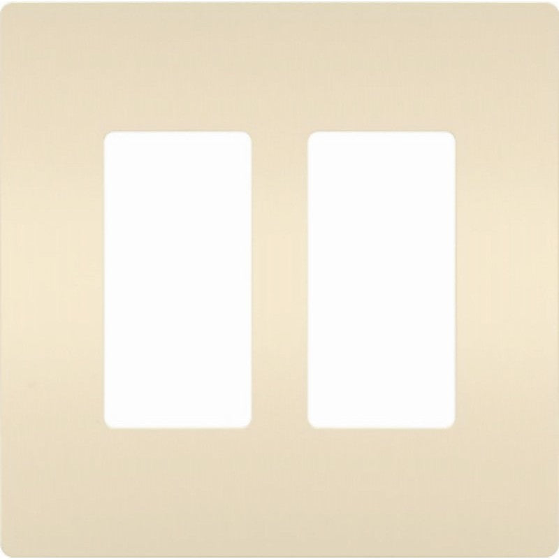 Legrand RWP262LACC6 Wallplate, 4.94 in L, 4.96 in W, 2 -Gang, Polycarbonate, Light Almond