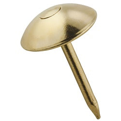 Round Head Upholstery Nails Brass 25 Pack