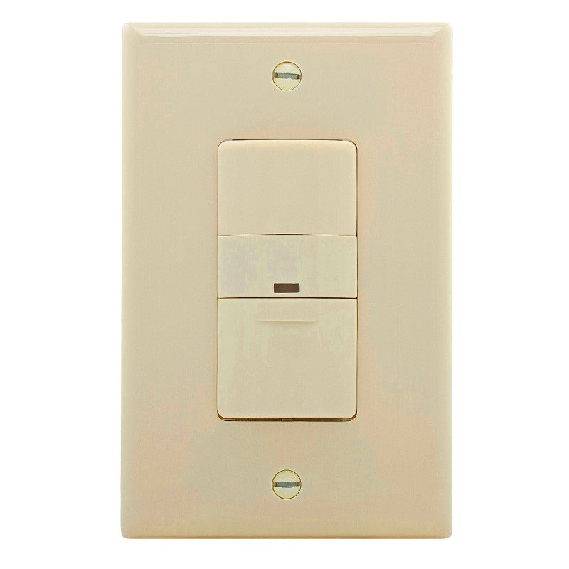 Eaton Wiring Devices OS306U-LA-K Motion Sensor Switch, 120 V, 1 -Pole, Motion Sensor, 180 deg Sensing, Light Almond