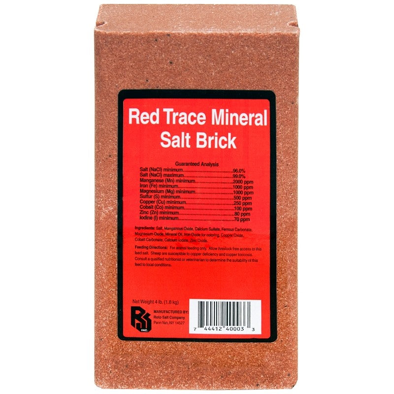 Roto Salt Champion's Choice 110004997 Trace Mineral Salt Brick, 4 lb (Pack of 15)