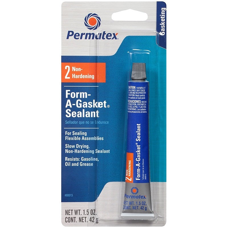Permatex Form-A-Gasket 80015 Sealant, Black, 1.5 oz Tube, Paste, Alcohol