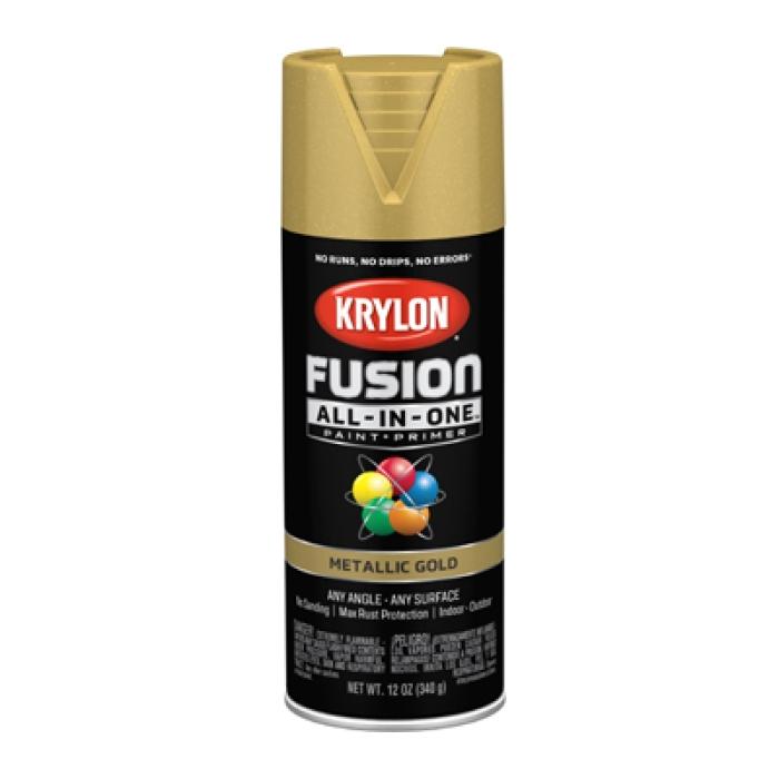 Krylon K02770007 Spray Paint, Metallic, Gold, 12 oz, Can