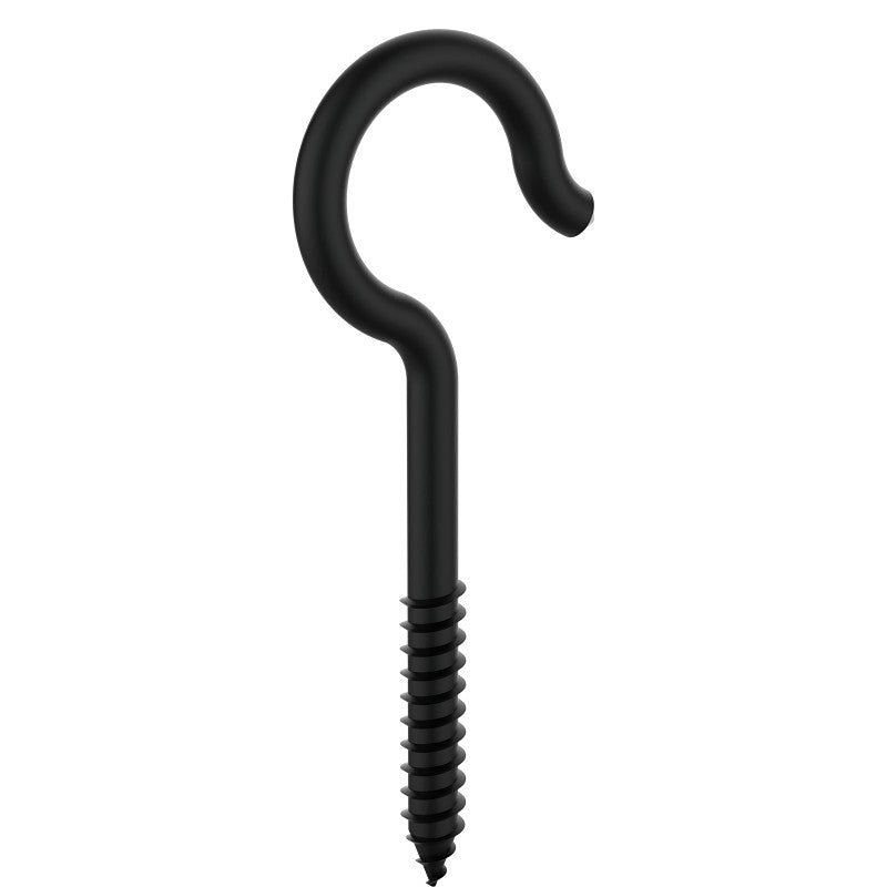 National Hardware N820-122 Hook, 60 lb Working Load, #3, Steel, Black, Storm Shine