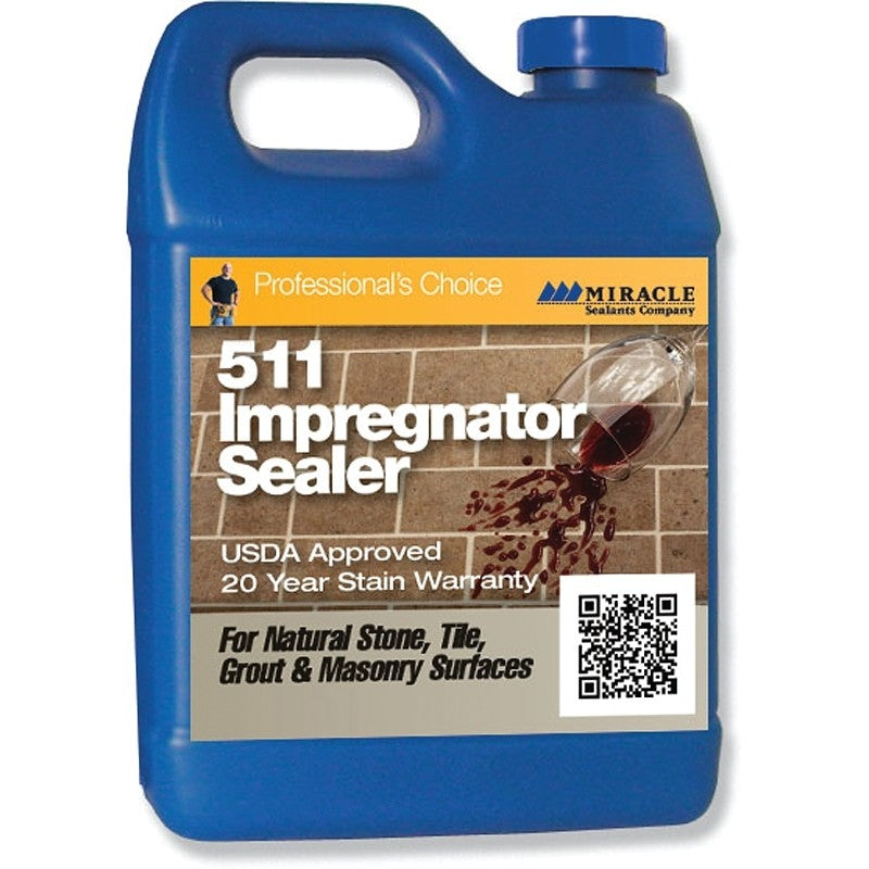 Miracle Sealants 511PT6 Impregnator Sealer, Gloss, Liquid, 1 pt, Container