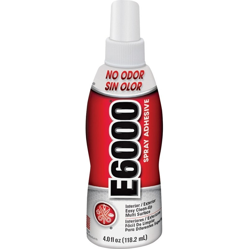 E6000 563011 Spray Adhesive, Odorless, White, 4 oz, Bottle (Pack of 6)