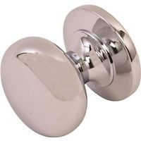Traditional ClassicCabinet Knob With Backplate Polished Chrome