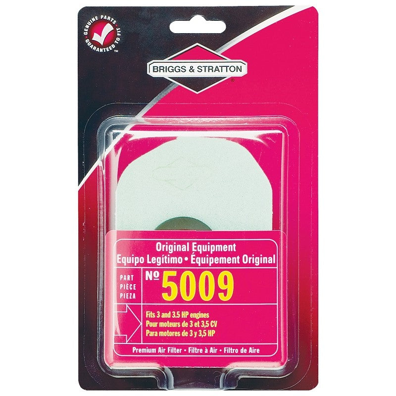 Briggs & Stratton 5099K Air Filter, For: Classic, Sprint, Quattro Engines and 3 to 3.5 hp Lawn Mower Engines