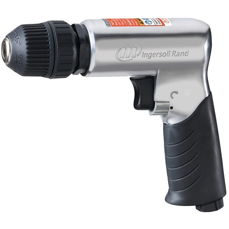 Ingersoll Rand 7811G Air Drill, 3/8 in Chuck, Keyless Chuck, 1/2 hp, 4 cfm Air
