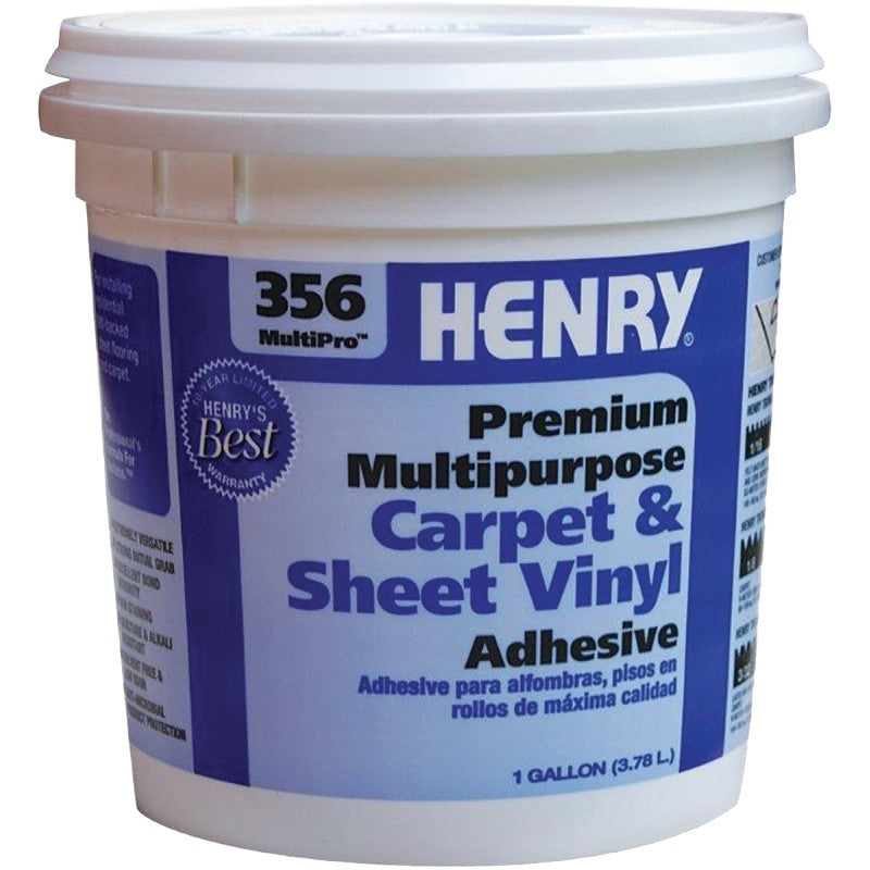 Henry 356C MultiPro 12073 Carpet and Sheet Adhesive, Pale Yellow, 1 gal Pail