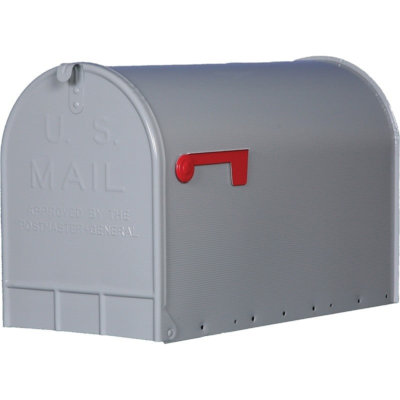 Gibraltar Mailboxes ST200000 Series Rural Mailbox, Gray, 3175 cu-in Capacity, Galvanized Steel, Powder-Coated, 11.7 in W