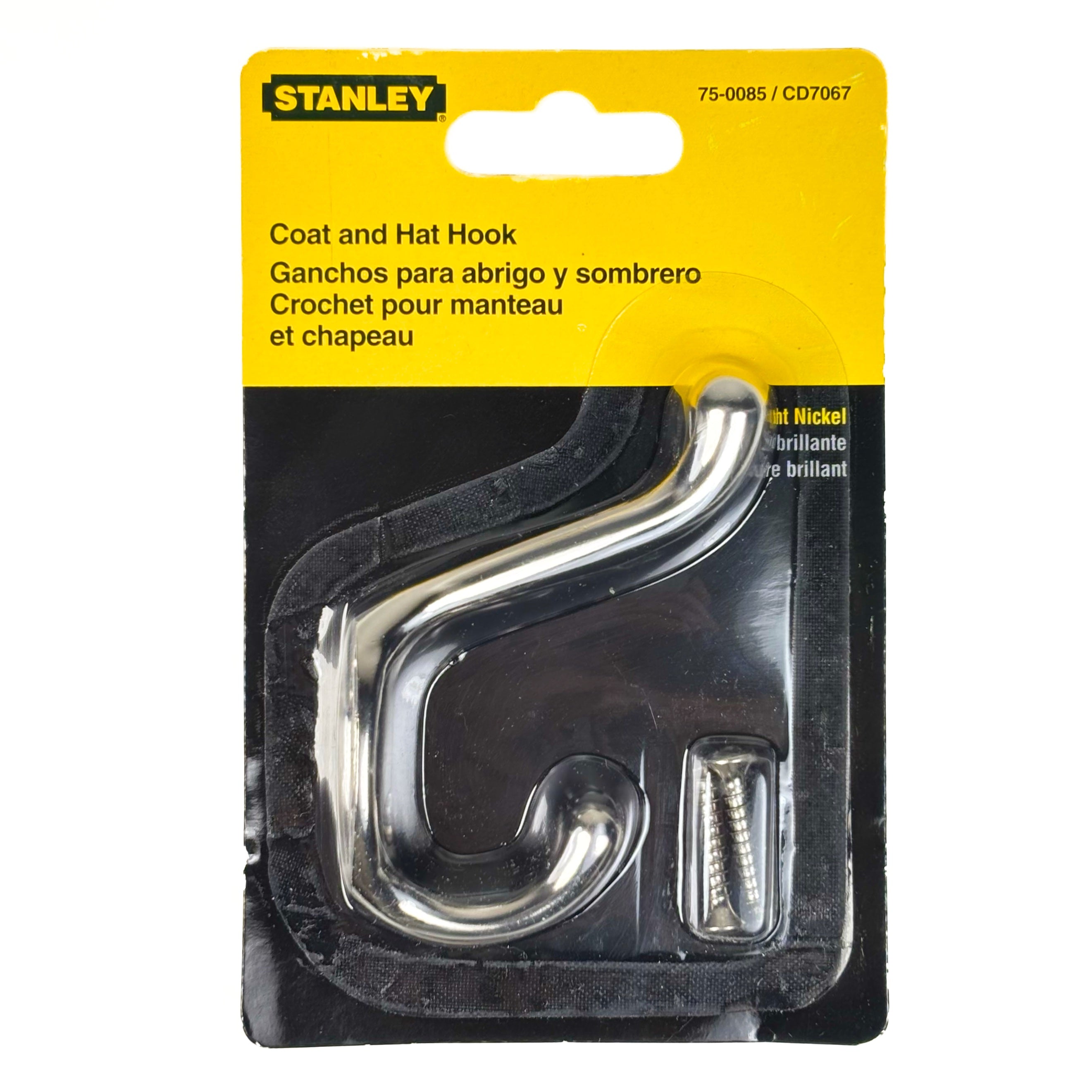 Heavy Duty Upscale Coat And Hat Hook Nickel
