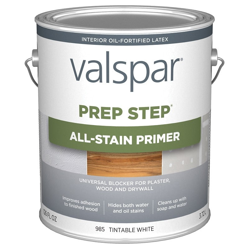 Valspar Prep Step 985 Series 044.0000985.007 All-Stain Primer, Tintable White, 1 gal (Pack of 4)