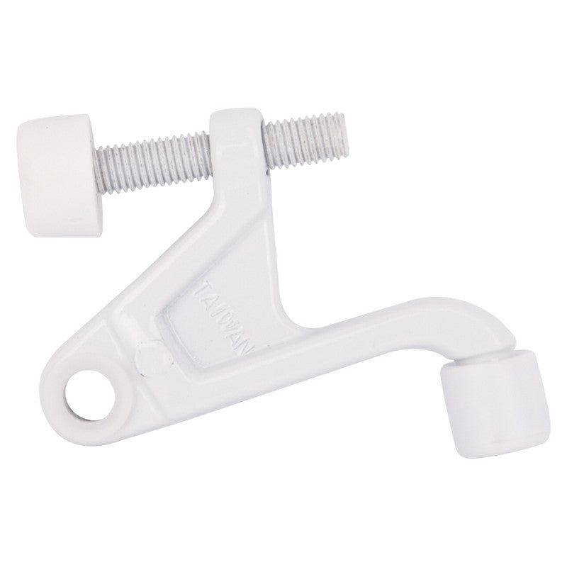ProSource H6810017W-PS Heavy-Duty Hinge Pin Door Stop, 2-3/4 in Projection, Die-Cast Zinc & Plastic, White